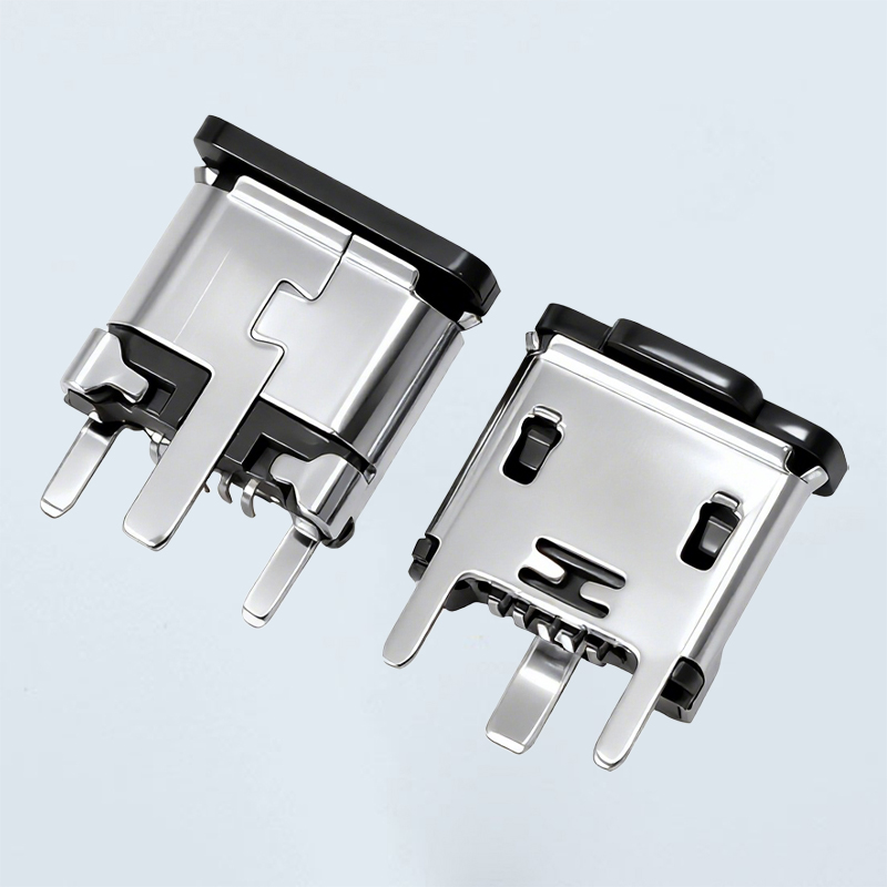 MICRO USB 180度 立贴 6.1卷边