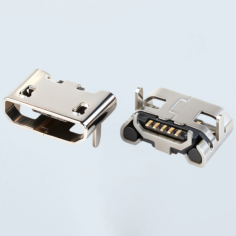 MICRO USB 5P 5.7牛角无柱 平口