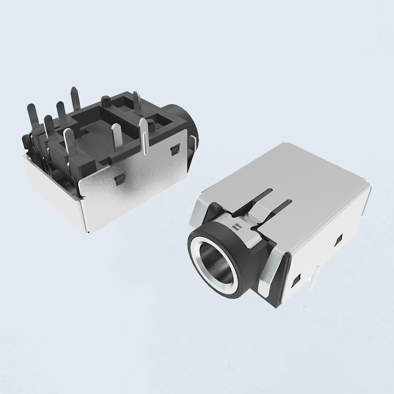 PJ-3.5-3043HY中心高4.0、脚长2.0、外壳后包有脚有前弹片、镀锡、黑色